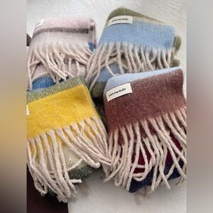 Soft Plaid Tassel Warm Scarf